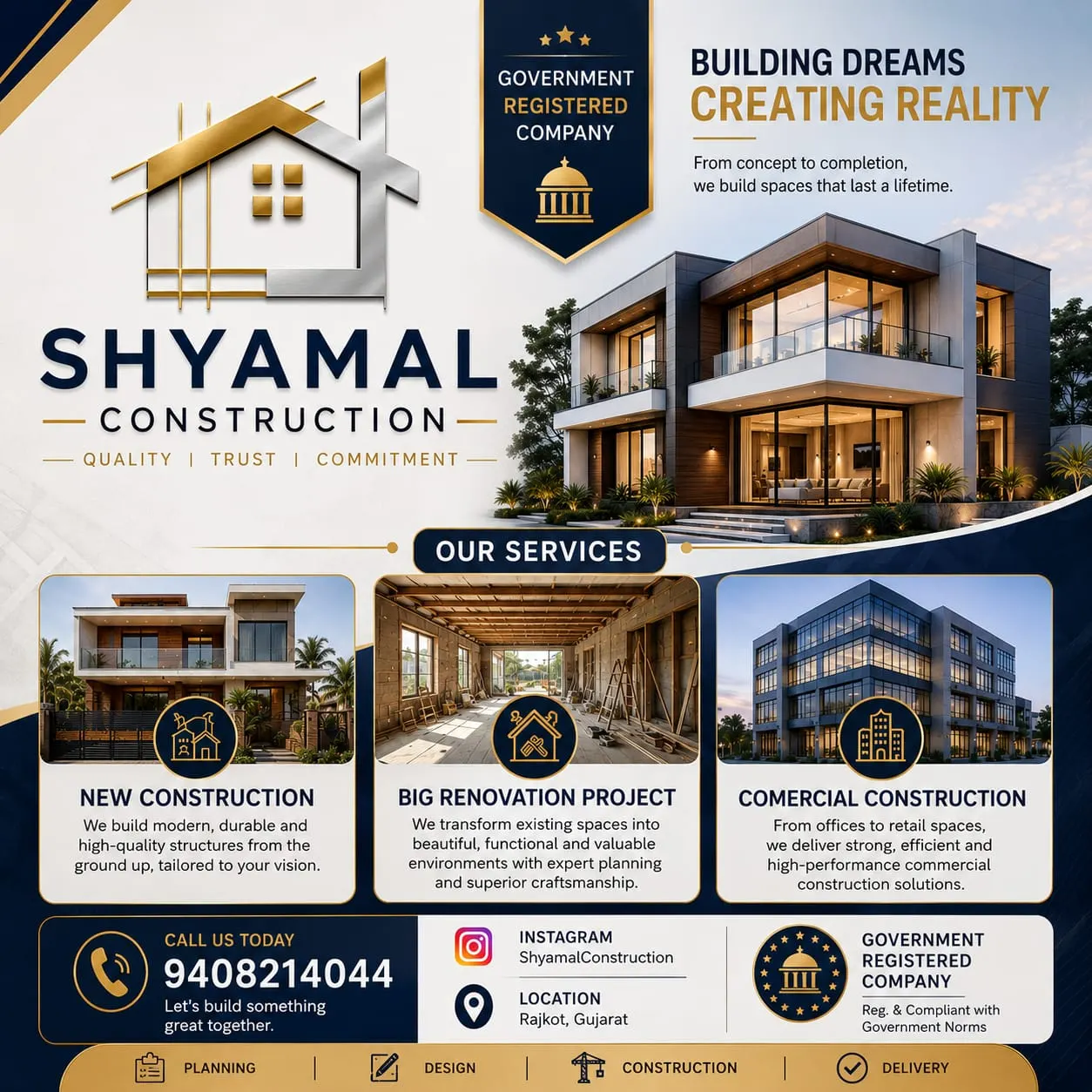 All types of new Construction & Renovation
